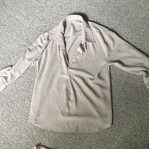 Beige Long Sleeve Blouse